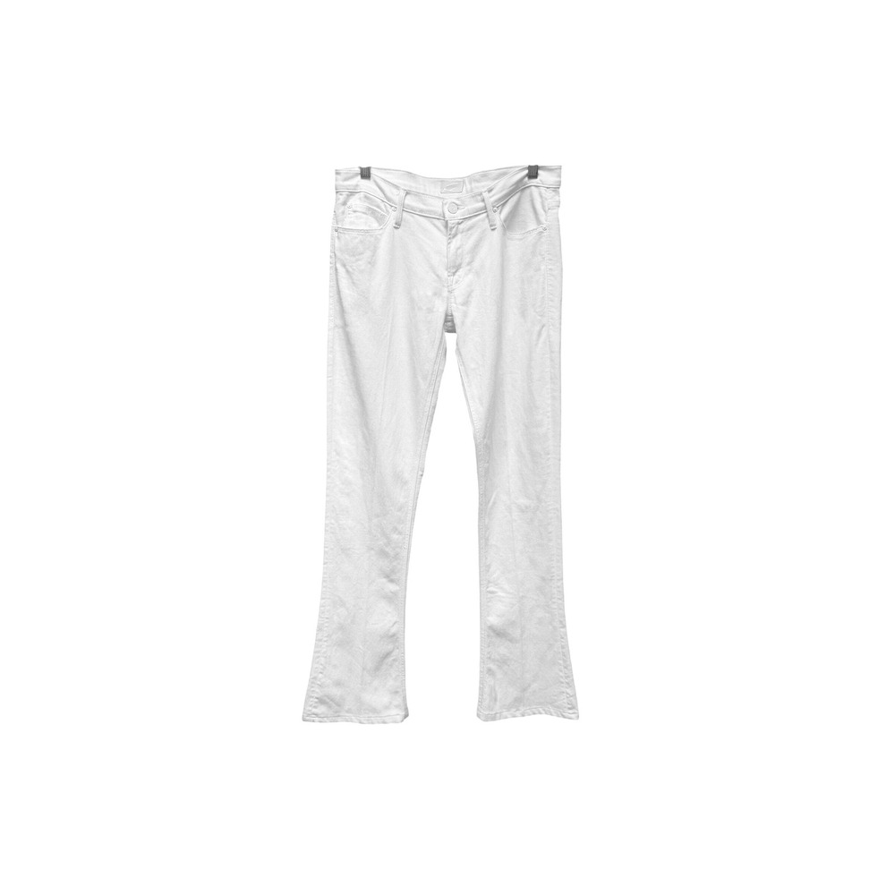 MOTHER The Runaway Mirror Mirror White Flare Jeans Women Size 29 Slim Fit Denim